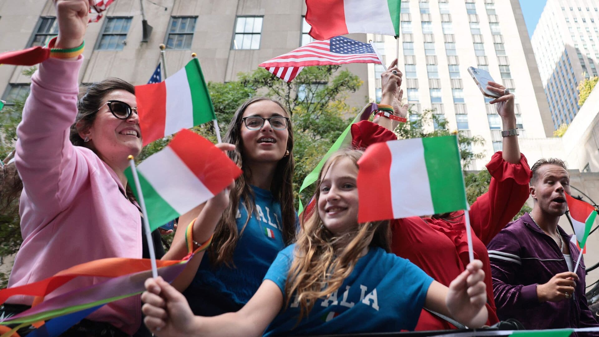 Partecipanti alla parata del Columbus Day (da La Stampa Usa)