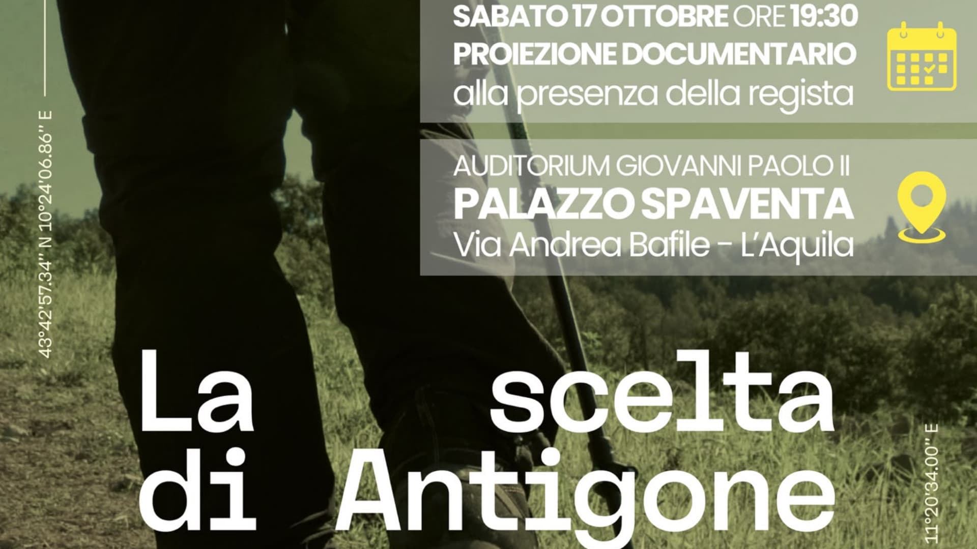 L'Aquila, documentari: si proietta "La scelta di Antignone" di Cecilia Fasciani